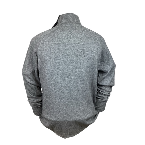 North Face Mens Pullover Sweater Half Zip Wool Blend Gray Medium - Picture 3 of 14